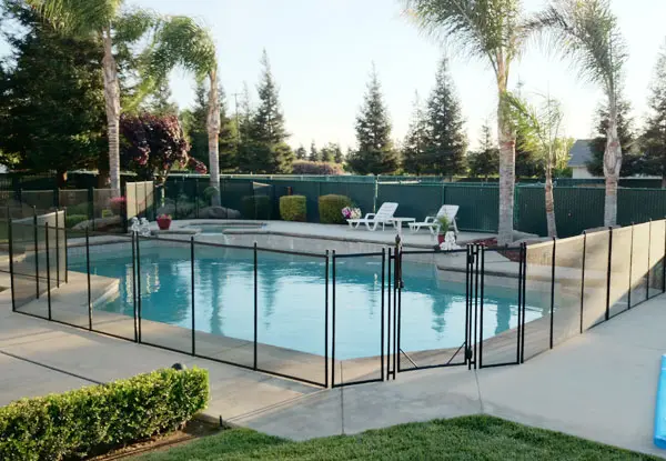 Black Removable Pool Fence near Reedley, California